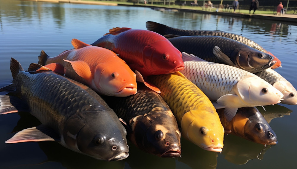 Autres - Carpe koï : une variété de poisson de carpe commune